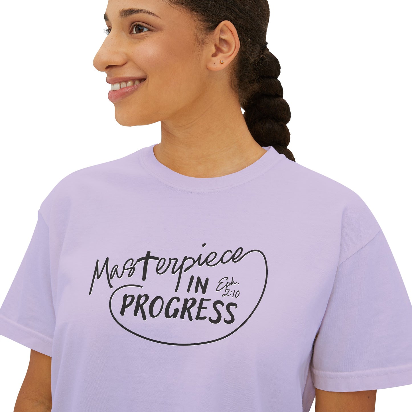"Masterpiece In Progress" Women's Boxy Tee