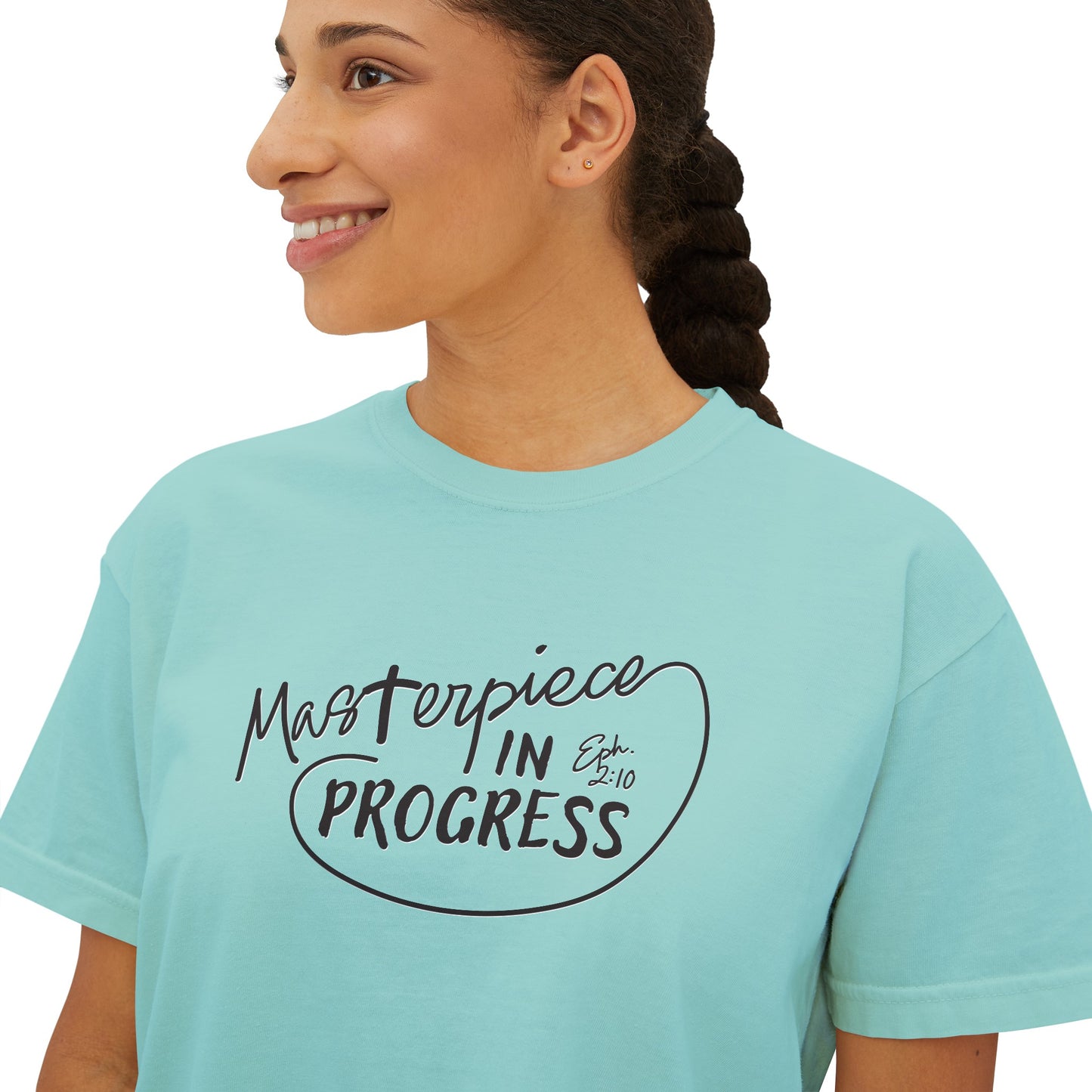 "Masterpiece In Progress" Women's Boxy Tee