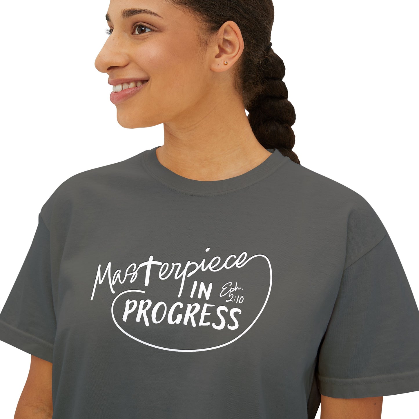 "Masterpiece In Progress" Women's Boxy Tee