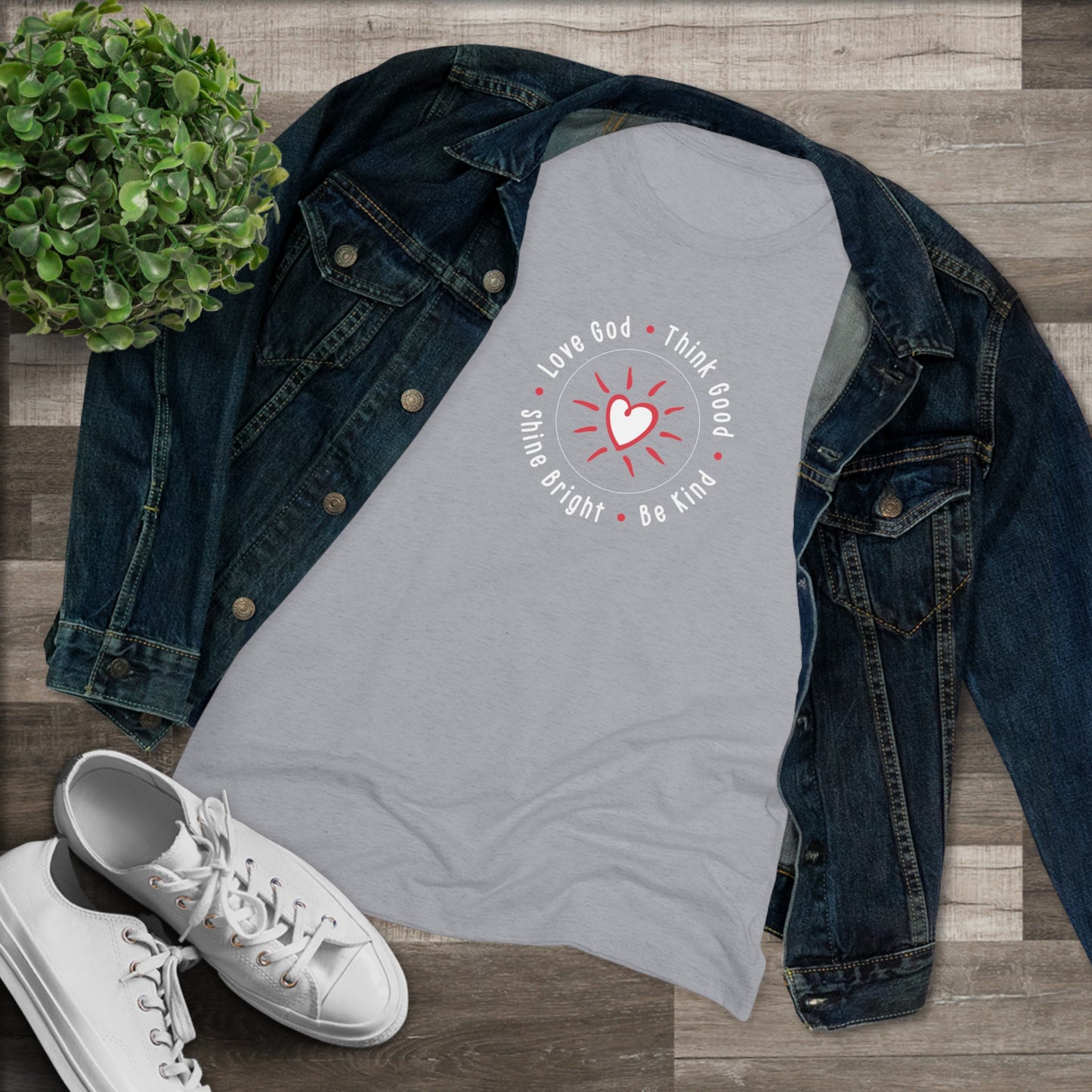 "Love God Think Good" Women's Triblend Dream Tee